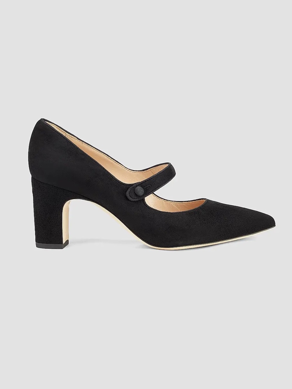 NEW CAMPARIBA Black Suede Mary Jane Pumps - Picture 6 of 7